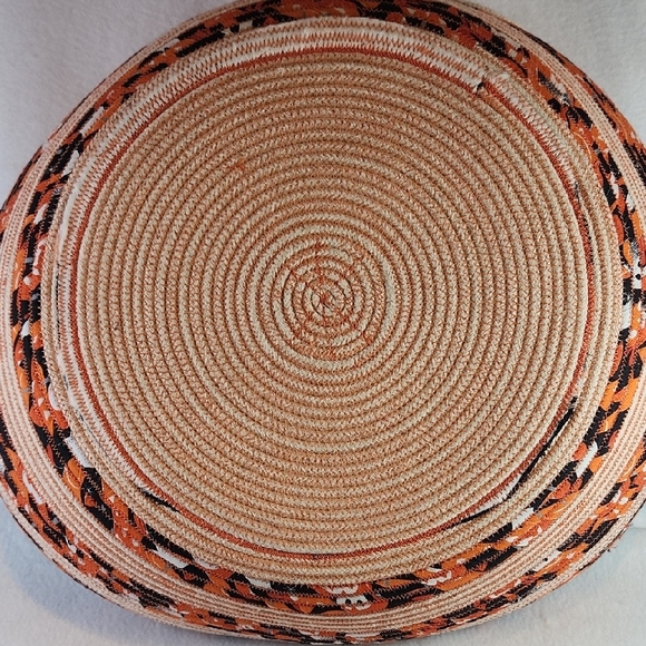 Halloween Themed Decorative Basket - Orange and Black Woven Rope - Picture 6 of 10